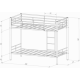 Двухъярусная кровать Севилья - 3 Я серый
