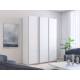 Шкаф-купе Прайм 3-х дверный 2100 три ДСП Белый Снег