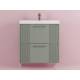 Тумба Альба 70 подвесная 2 ящика раковина Слим 70 мята