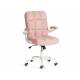 Кресло Lugano Wh ткань teddy розовый
