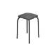 Табурет квадратный Эконом 18 С кожзам асфальт/черный