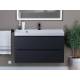 Тумба с раковиной Uperwood Tanos матовая черная 90 см