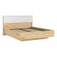 Кровать парящая 1600 Сильвия (ортопед дерево) Браш Вайт, Дуб Крафт