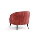 Кресло Марсель микровелюр фреска бордо