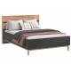 Кровать Кельн 1600 (Ложе ЛДСП) Графит, Дуб Крафт