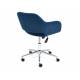 Кресло офисное Modena хром флок синий