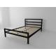 Кровать металлическая Комфорт 1400 черная