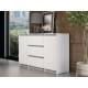 Комод 3 ящика двухстворчатый Денвер Серия 2 Белый