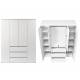 Шкаф 4-хстворчатый с 3-мя ящиками Прайм белый