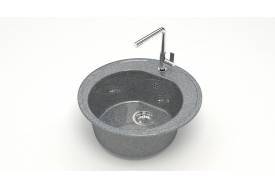 Мойка круглая Черая Z3Q8 темно-серая