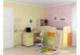 Кровать-чердак Дюймовочка-1 Мультицвет