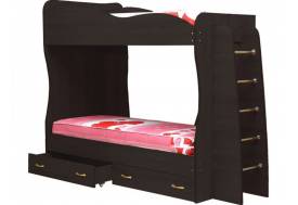 Кровать детская двухъярусная Юниор 1 венге
