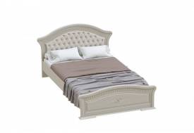 Кровать двухспальная 1600 мм Николь Ясень жемчужный/Ваниль