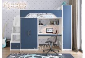 Кровать Тея витенберг/лазурь