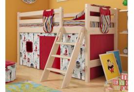 Низкая кровать Соня с наклонной лестницей