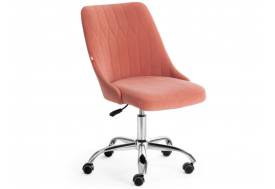 Кресло офисное Swan флок розовый