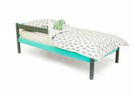 Кровать Svogen classic с бортиком графит-мятный