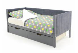 Кровать-тахта мягкая Svogen с ящиками графит