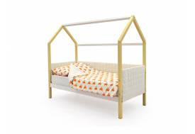 Кровать-домик мягкий Svogen бежево-белый