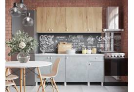 Кухонный гарнитур Point 1800 Дуб золото/Бетон