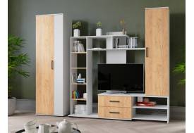 Гостиная Сидней 1 Белый/Дуб Крафт золотой