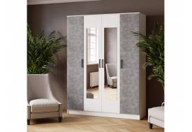 Шкаф комбинированный Ларс 1600 белый-ателье светлое