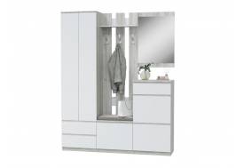 Прихожая Лори дуб серый/белый