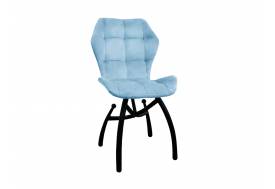 Стул Бабочка шарики небесно-серый, черные ножки