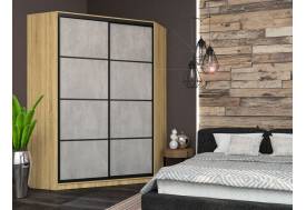 Угловой шкаф-купе Лофт фасад МДФ бетон 3г