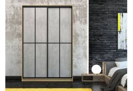 Шкаф-купе Лофт Шк16-47 1600 глубина 470 фасад МДФ бетон +