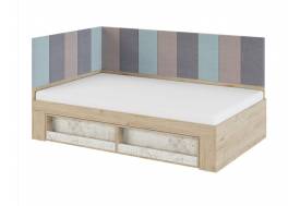 Кровать 1,2 с мягкими элементами 1,2 и 2,0 Алиса мод.2.3
