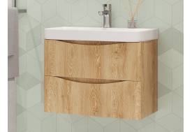 Тумба с раковиной Clay 70 подвесная дуб верона