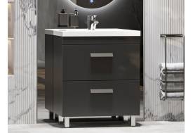 Тумба с раковиной Orlando 70 напольная серый