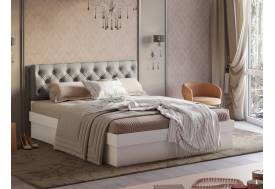 Кровать Луара 3 1400 ламели серая