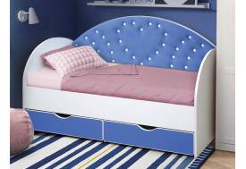 Кровать с продольной мягкой спинкой Сердце №2 800х1900 мм