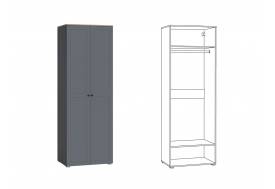 Шкаф 13.224 Остин Серый Графит