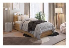 Кровать с подъемным механизмом Юниор дуб крафт золотой