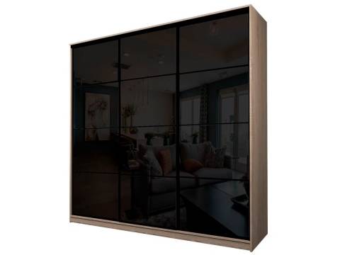 Шкаф-купе Max МШ-25-6-27/2-222 пленка Oracal черная