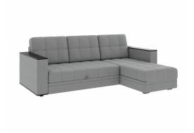Диван угловой Атлант без столика велюр Neo 25 грей светло-серый
