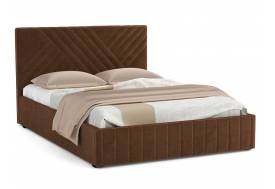 Кровать Гамма 1400 с основанием велюр тенерифе шоколад