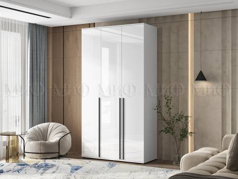 Шкаф трехстворчатый Норд 1200 белый глянец МГ