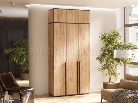 Шкаф трехстворчатый Норд 1200 с антресолью дуб крафт МГ