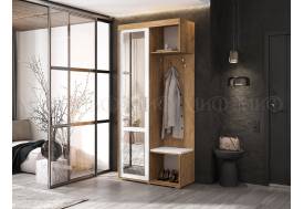 Прихожая Стелла-1 Белый, Дуб крафт