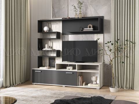 Гостиная Рица Крафт белый / Графит