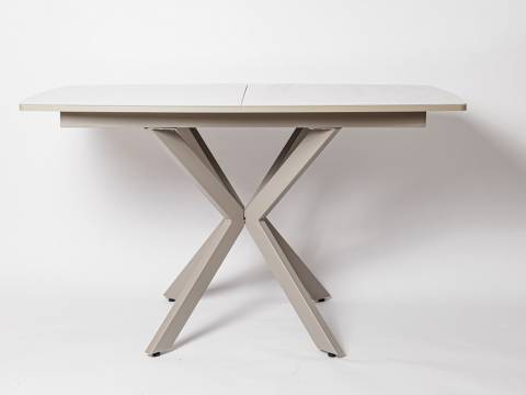 Стол Twist раздвижной раздвижной со стеклом Латте-Капучино