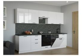 Кухонный гарнитур арт 18 Белый глянец 3000 мм
