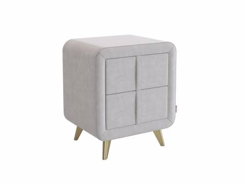 Тумба прикроватная Софи 2 галька велюр