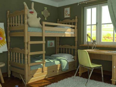 Кровать Соня с ящиками Сосна