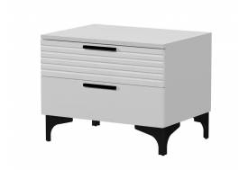 Тумба прикроватная Брента Белый снег-Белый лак