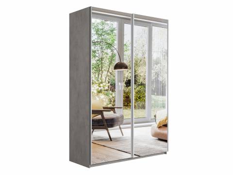 Шкаф-купе Прайм 2-х дверный 1400 два зеркала Бетон